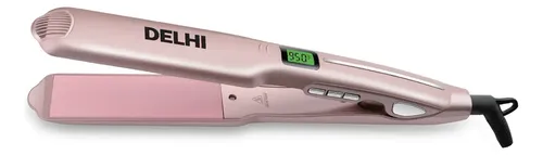 Plancha De Pelo 6 Niveles Cerámica Delhi 40w Cabello Seco Rosa
