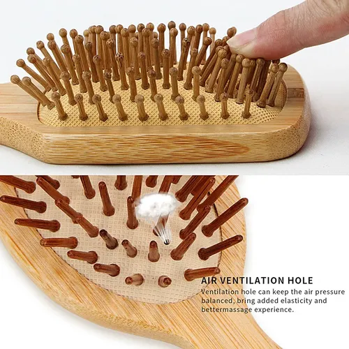 Cepillo Desenredante Amplio, Masajeador De Aire, Color Beige Beige