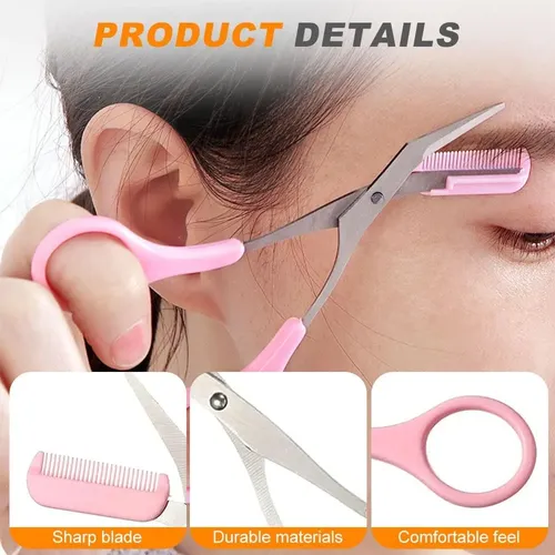 L: Tijeras For Recortar Cejas, Cuchilla De Acero Inoxidable