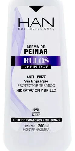Han Rulos Definidos Crema De Peinar Protector Térmico 200ml