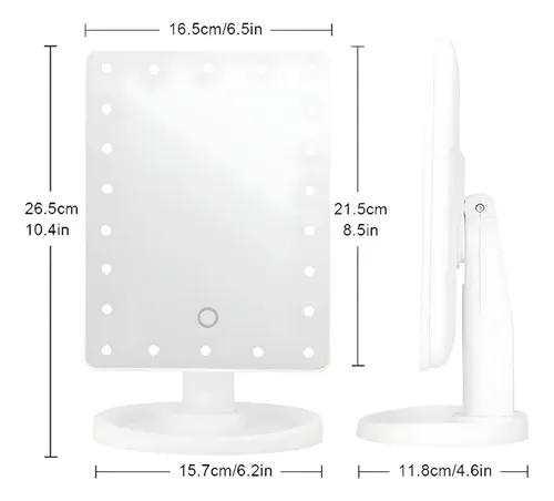 Espejo Con Luz Led Rectangular