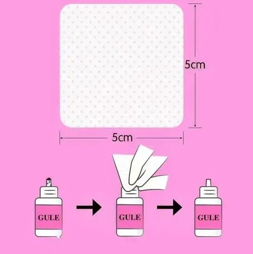 Wipes X200 Pcs Removedor Pegamento Pestañas Y Uñas Manicuria