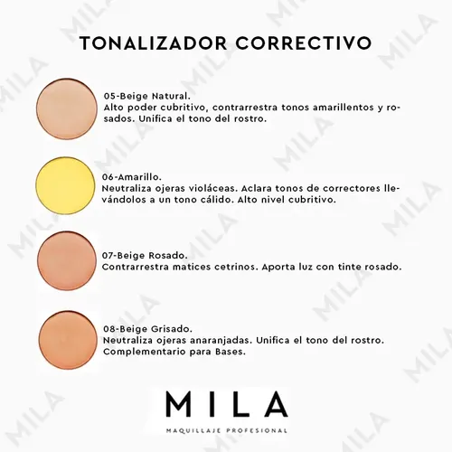 Corrector Facial Crema Mila Pro 2000p  Natural