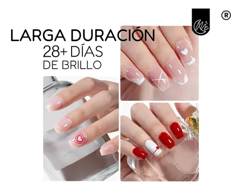 Kit Uñas Esculpidas Esmaltadas Semipermanente Cabina Uv Led