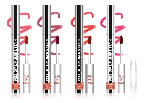 Delineador Líquido Peel Off Vevivia 4 Colores