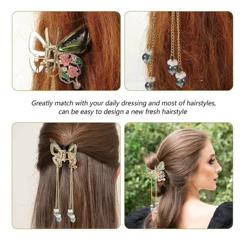 Pinza Para El Pelo Con Forma De Mariposa, Pinza Para Mujer
