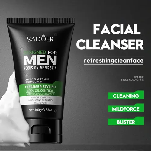 Limpiador Facial Hombre Control Aceite Sadoer Multiproposito