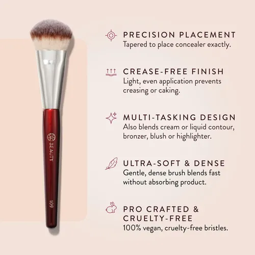 Cepillo Facial Bk Beauty 109 Mini Base Contorneada Maquillaj