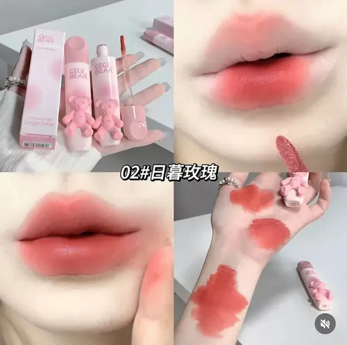 Labial Líquido Efecto Mate Terciopelo Osito Gege Bear