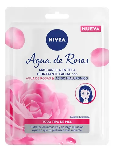 Nivea Mascarilla Facial Agua de Rosas con Acido Hialurónico