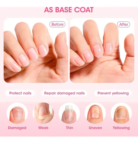 Gellen 3-en-1 Endurecedor De Uñas: Base, Top Coat Y Brillo