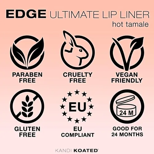 Lápiz Delineador De Labios Vegano Kandi Koated Edge Hot
