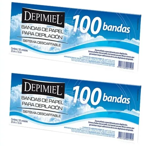 Bandas De Papel Para Depilacion Descartable Depimiel X 400u