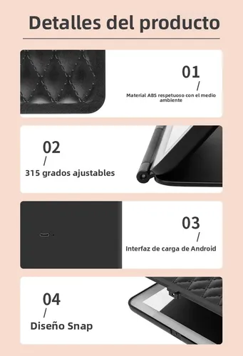 Espejo De Maquillaje Portátil De Alta Gama Con Luz Led, Reca