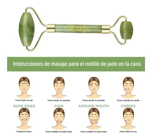 Jade Roller Y Piedra Gua Sha Masajeador Facial Set Original