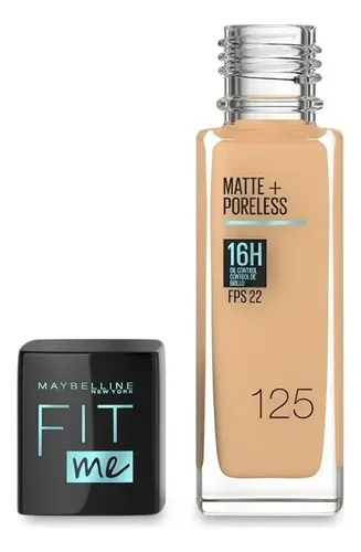 Base Líquida Maybelline Fit Me Matte + Poreless Fps 22 30ml Tono 130 Buff beige