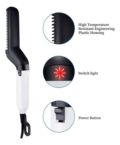 Cepillo Alisador Mozku Modelling Comb Cerámica Blanco Alisa Barba