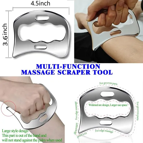 Masajeador Robulove Gua Sha De Acero Inoxidable Set De 6 Pie