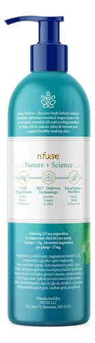 Loción Corporal De Magnesio Natural Nfuse | Mg++ Delivery Te