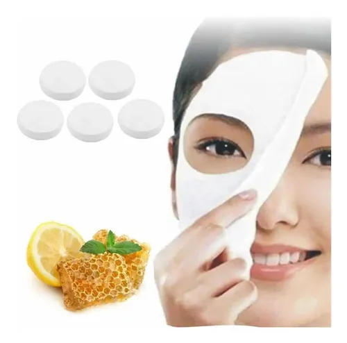 10 Mascarillas Faciales Comprimidas Pastillas