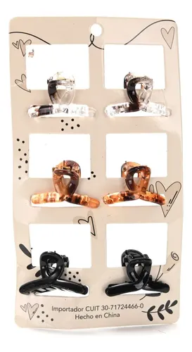 Broche Chico De Pelo X 6