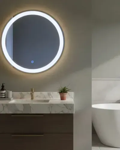 Espejo Circular Con Luz Led Touch 60cm Dimerizable
