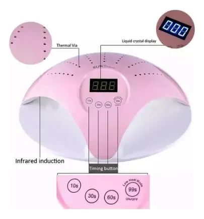Cabina Uv Led Sun One 48w Timer Y Sensor Auto Uñas Semi Gel