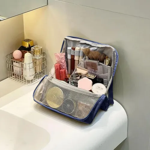 Bolsa De Maquillaje De Pie, Bolsa De Aseo Impermeable De Gra