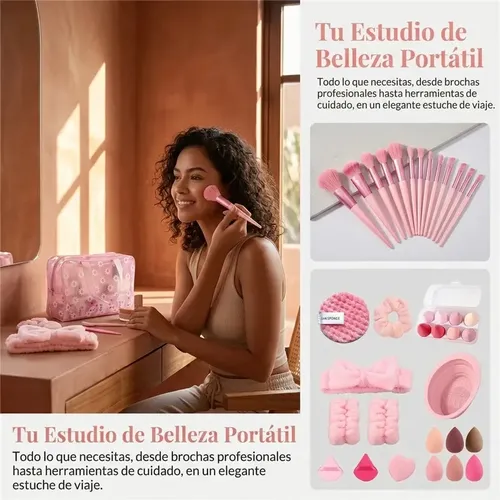 Brochas Maquillaje Profesional Y Herramientas Cosméticas 46p
