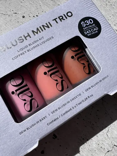 Mini Dew Blush Trio Set 3 Rubores Saie Tono Del Maquillaje Baby Sweetie Spicy