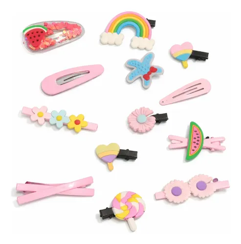 Hebillas Y Broches Infantiles Premium Para Pelo X14