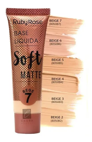 Base Líquida Soft Matte Ruby Rose Original Caobamakeup