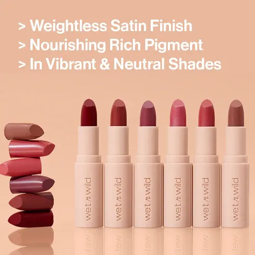 Wet n Wild Labial en Barra Satinado Perlado Rich Satin Hush Lil’ Beige