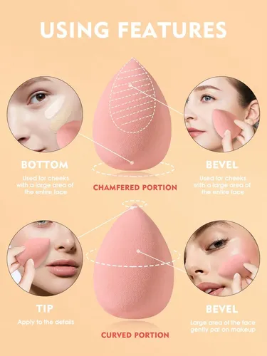Para 50 Esponjas De Maquillaje Multicolored Grande Bz9