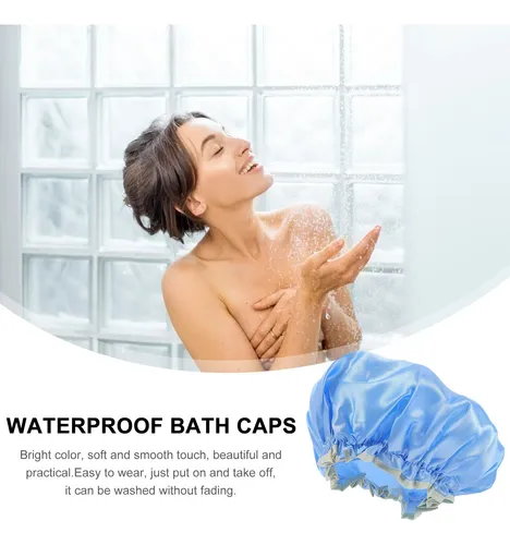 3 Gorros De Baño Impermeables De Doble Simples De Peva (xy)
