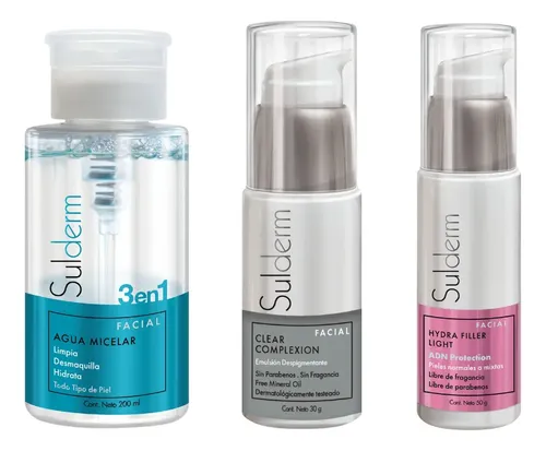 Sulderm Agua Micelar + Clear Complexion + Hydra Filler Light