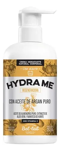 Crema Corporal Hydra Me Bel Lab Con Argan 235ml Hidratante Tipo de envase Pote