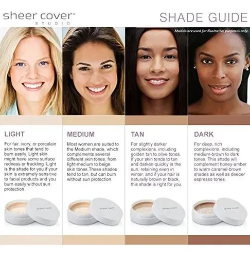 Base Mineral Sheer Cover Tono Medio 4g Con Brocha