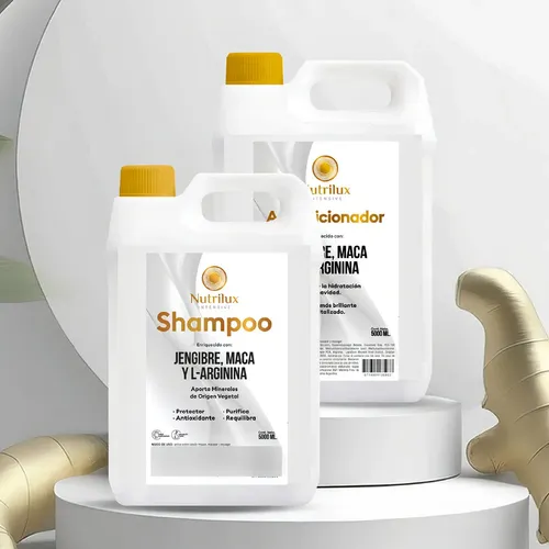 5 Litros Acondicionador Jenjibre + 5 Shampoo Nutritivo