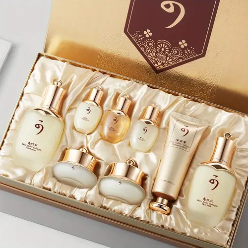 Set Facial De Colágeno 8 Pzs Hidratante Para Mujer