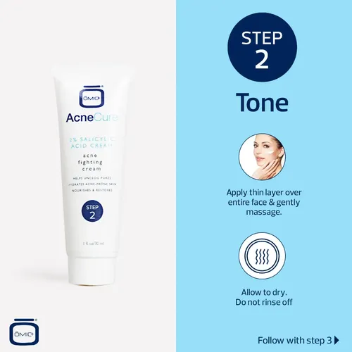 Crema Acid Saliclic 2% Omic+ Acné Destapar Poros Hidrata