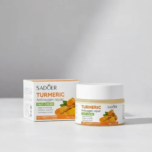 Crema Facial Curcuma Natural Despigmentante Normal A Grasa Día/noche