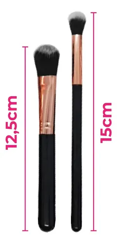 Set De Brochas Y Pinceles Maquillaje Profesional Mely Color X1_Plateado / 5 Brochas Mely
