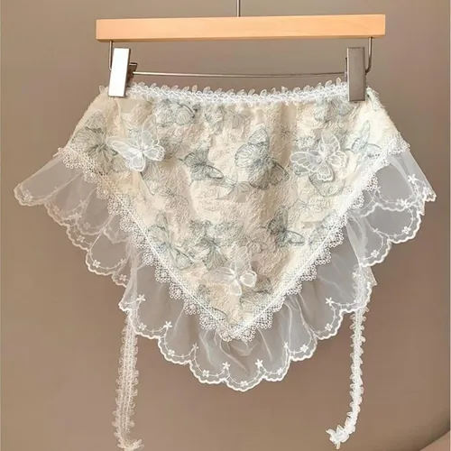 Pañuelos De Encaje Con Forma De Mariposa Para La Cabeza,