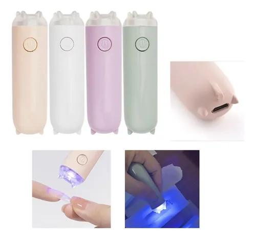 Mini Secador Uñas Mano Led Uv Portátil Usb Recargable Gel