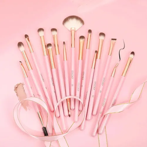 Set de 15 brochas Docolor DO-N1517 DO-N1517 rosa