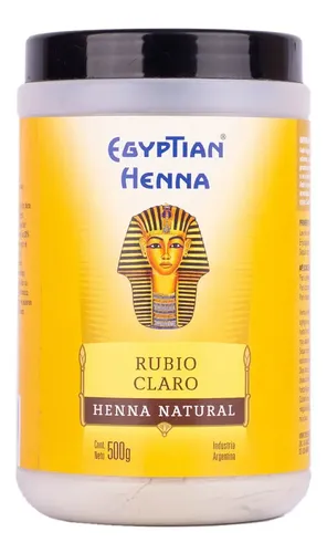 Egyptian Henna Matizador Polvo X 500 Tono Rubio claro