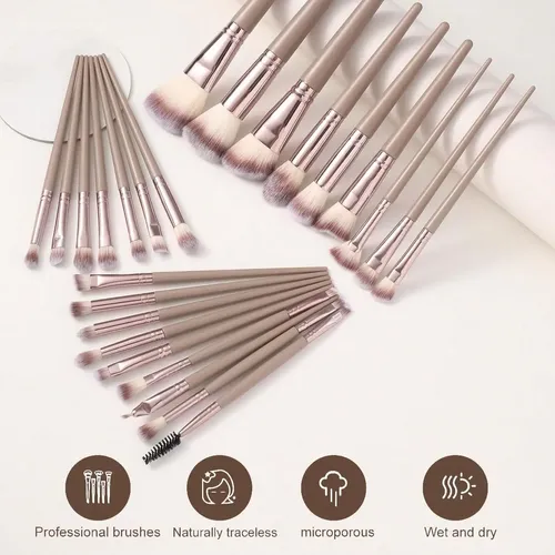 De Set De 40 Brochas De Maquillaje Marrón Marrón