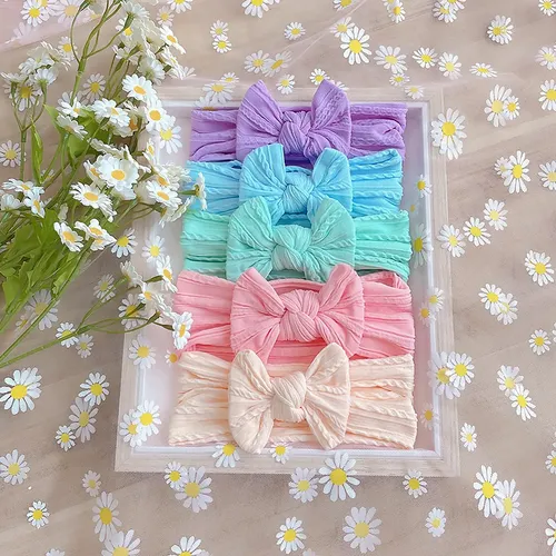 Diadema Para Bebé, Lazo, Nailon, Accesorios Para Niños