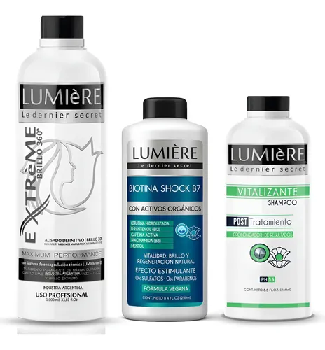 X3 Alisado Antifrizz + Biotina B7 Vegana + Shampoo Fortalece